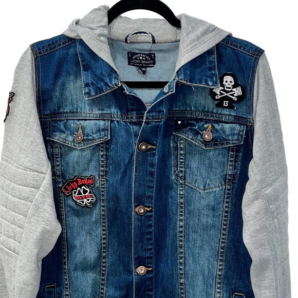 Lucky Brand Blue and Gray Jean Jacket - Picture 2 of 9